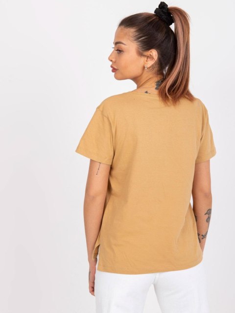 T-shirt TW-TS-1002.28X camelowy 2XL