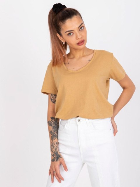 T-shirt TW-TS-1002.28X camelowy L