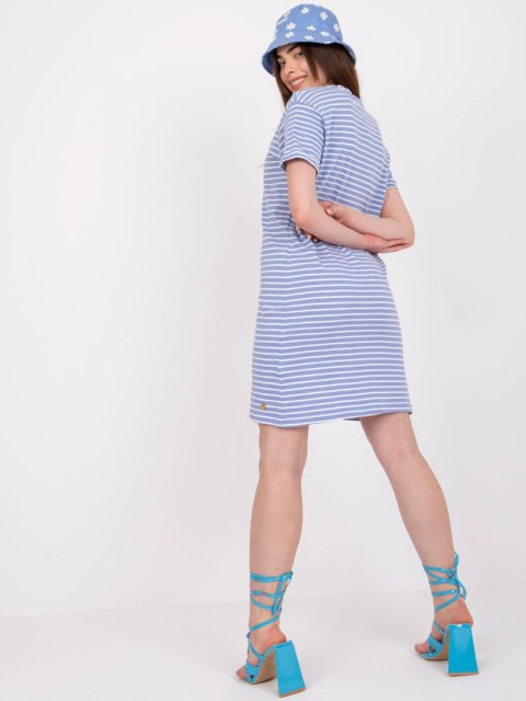 Sukienka D16054M30315A biało-niebieski M