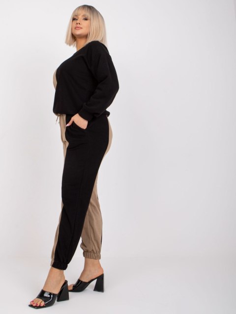 Komplet EM-KMPL-639.88 czarno-beżowy S/M