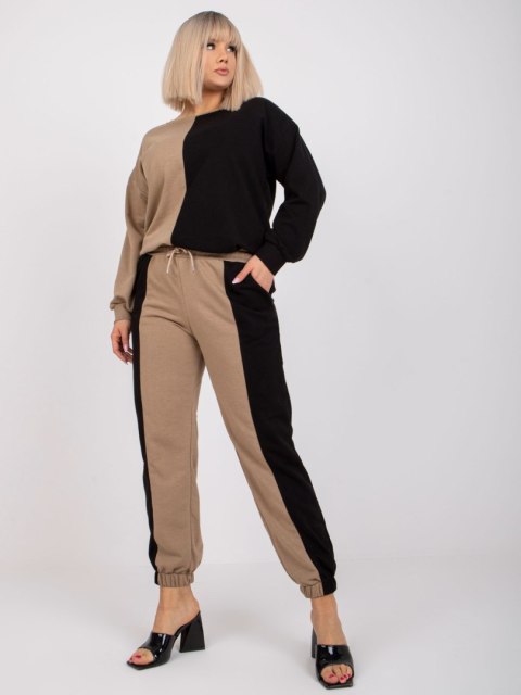 Komplet EM-KMPL-639.88 czarno-beżowy S/M