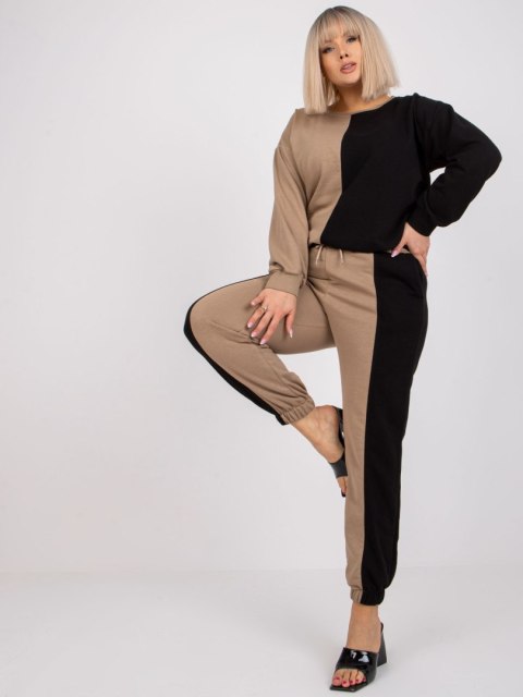 Komplet EM-KMPL-639.88 czarno-beżowy S/M