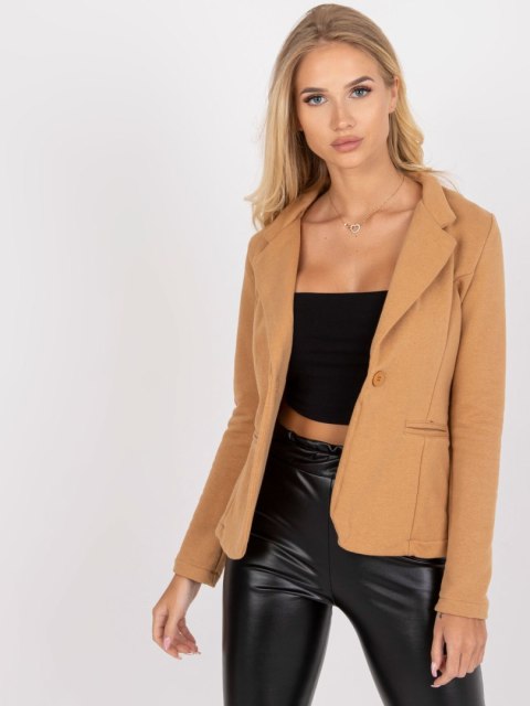 Żakiet RV-ZT-7821.52P camelowy L