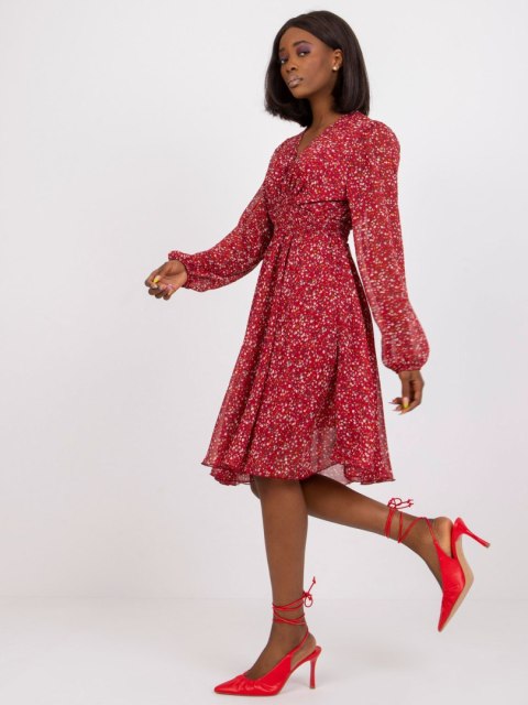 Sukienka CHA-SK-2903-3.30X bordowy S