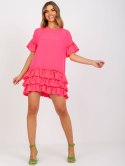 Sukienka CHA-SK-1422.19 fluo różowy S/M