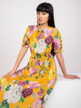 Sukienka LK-SK-507564.36P ciemny żółty 40