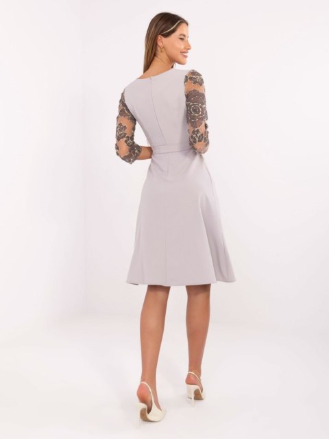 Sukienka LK-SK-507860.82P jasny szary 36