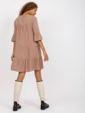Sukienka D73761M30214A3 ciemny bezowy S