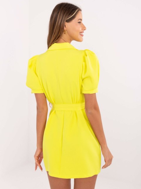 Sukienka DHJ-SK-A6311.39 żółty