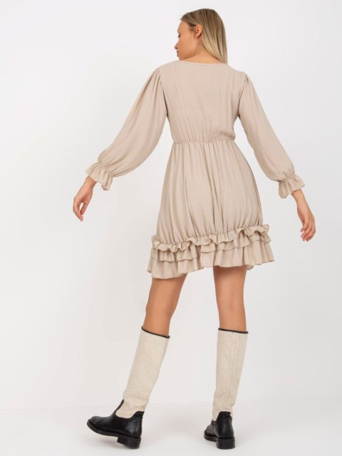 Sukienka TW-SK-BI-0761-1.73P beżowy XL