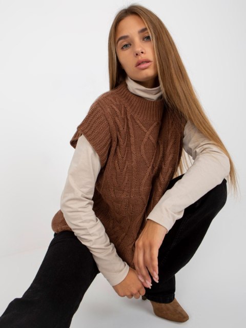 Kamizelka D90027W90785B2 brązowy S/M