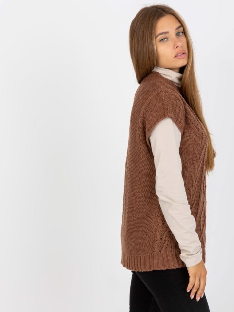 Kamizelka D90027W90785B2 brązowy S/M