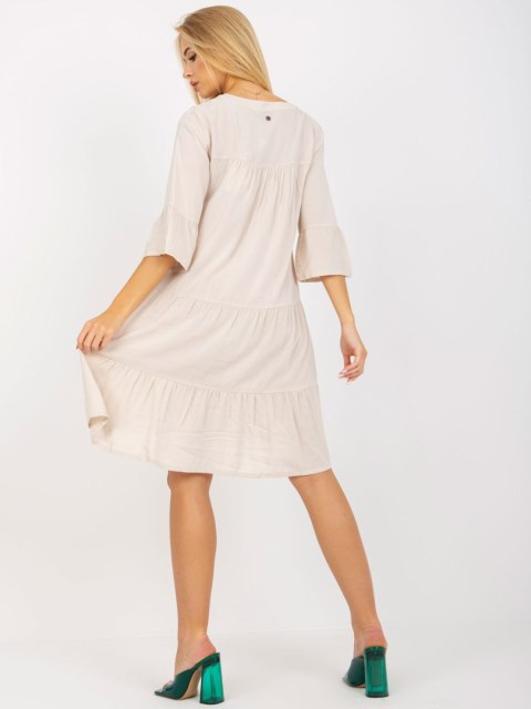 Sukienka D73761M30214A1EN jasny beżowy XS