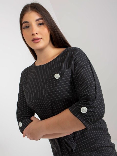 Sukienka LK-SK-507724.10 ciemny szary 46