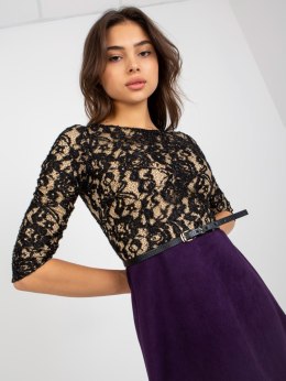 Sukienka LK-SK-506582-1.92 ciemny fioletowy 36