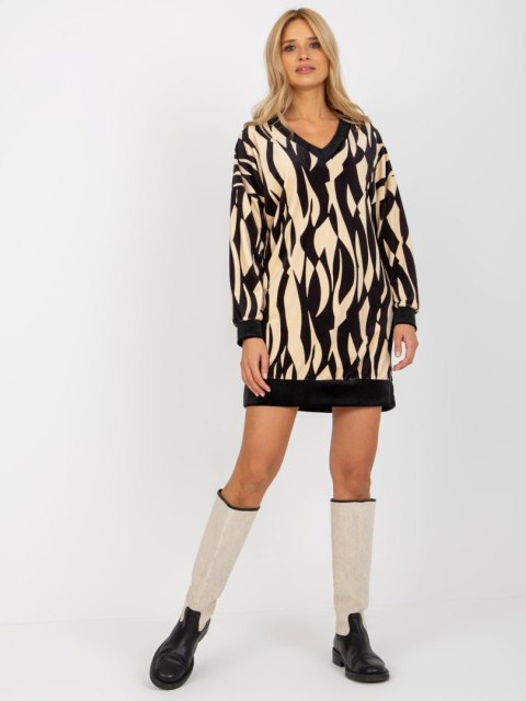 Tunika RP-TU-8189-2.07 czarno-beżowy S/M