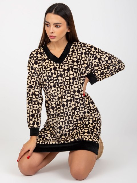 Tunika RP-TU-8189-3.66 czarno-beżowy S/M