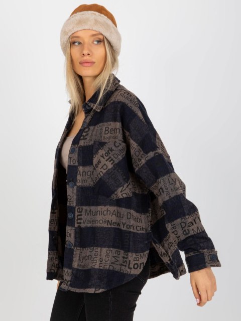 Koszula DN-KS-3990.95P granatowy L