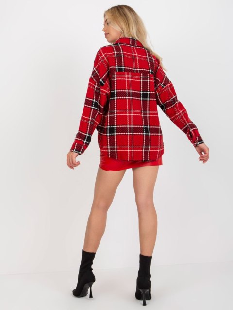 Koszula DN-KS-3997.08 czarno-czerwony S