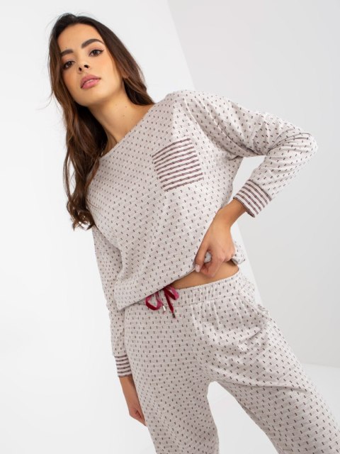 Piżama BR-PI-9114 jasny beżowy XL