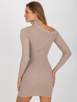 Sukienka NM-SK-NG-2315.19P ciemny bezowy S/M