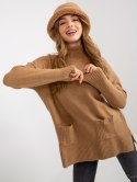 Sweter RV-SW-7051.95P camelowy