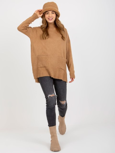 Sweter RV-SW-7051.95P camelowy