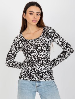 Bluzka LK-BZ-509198-1.49P biało-czarny S/M
