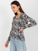 Bluzka LK-BZ-509198-1.49P biało-czarny S/M