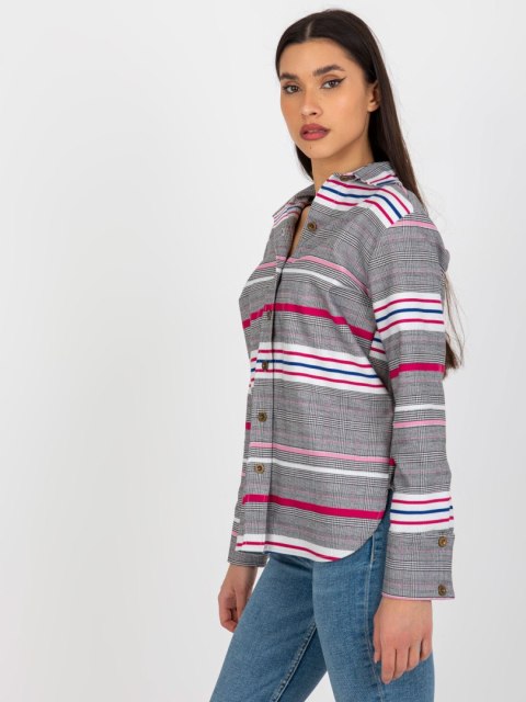 Koszula LK-KS-509165.06X biało-różowy L/XL