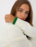 Sweter LC-SW-0340.42P biało-zielony