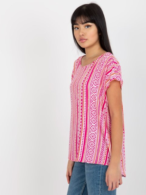 Bluzka D73771R10978P biało-różowy S