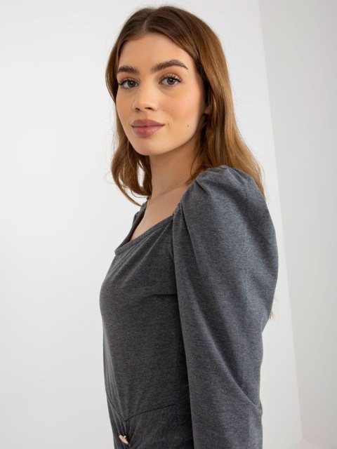 Sukienka EM-SK-HW-20-317.08 ciemny szary XL