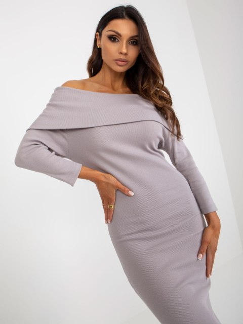 Sukienka EM-SK-HW-20-367.85 jasny fioletowy S/M