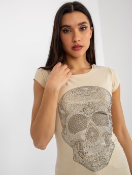 T-shirt EM-TS-HS-21-532.22P beżowy M