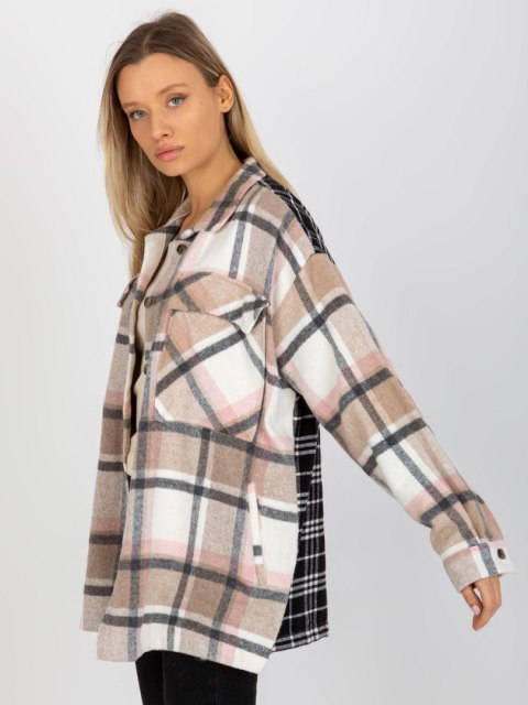 Koszula DN-KS-3841.02 czarno-beżowy