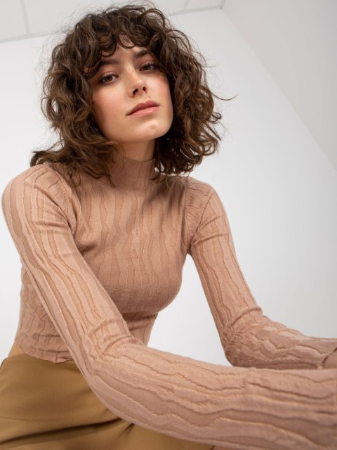 Sweter NM-SW-DZ92527-1.91P ciemny bezowy