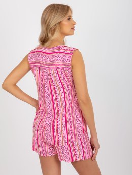 Bluzka D73771R11115A biało-różowy XXL