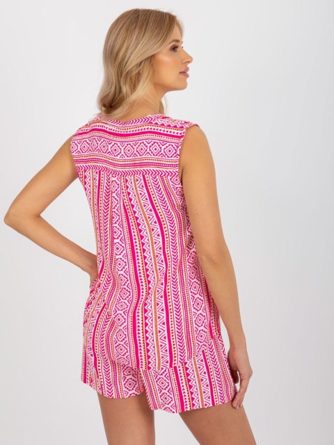 Bluzka D73771R11115A biało-różowy M