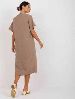 Sukienka TW-SK-BE-AZ101.40P ciemny bezowy S