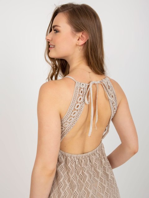 Sukienka TW-SK-BI-8676.22 beżowy S