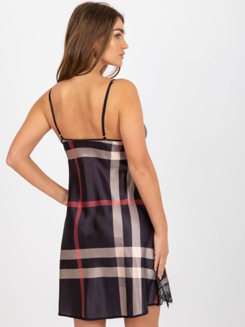 Koszula nocna BR-KN-1058-1 czarno-beżowy L