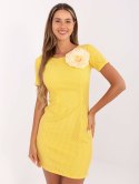 Sukienka LK-SK-506335.21 ciemny żółty 40