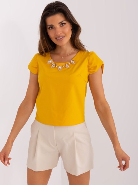 Bluzka LK-BZ-505783-2.01P ciemny żółty 36