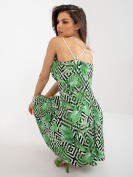 Sukienka NM-SK-V6659.99 biało-zielony S/M