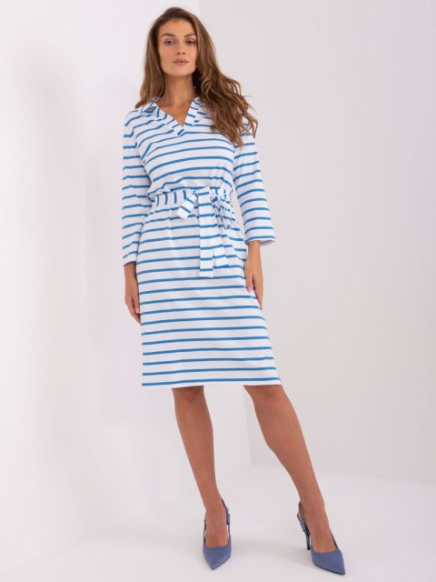 Sukienka LK-SK-509299.74 biało-niebieski L/XL