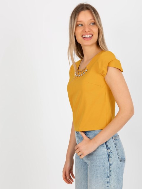 Bluzka LK-BZ-505783.50P ciemny żółty 36