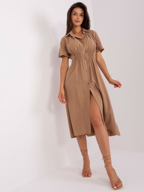 Sukienka CHA-SK-0607.69P ciemny bezowy L/XL