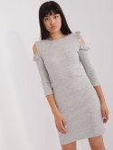Sukienka EM-SK-HS-20-245.32 szary S/M