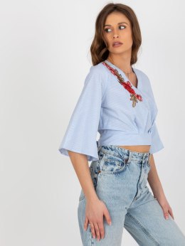 Bluzka LK-BZ-506243.78 biało-niebieski 36